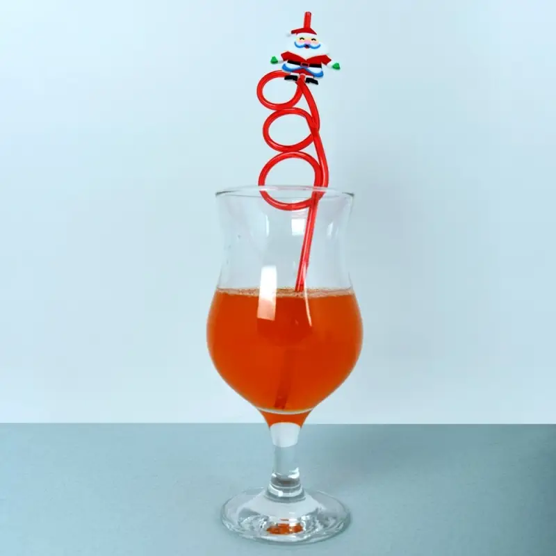 Трубочки для коктейля Зимний лес 4 шт