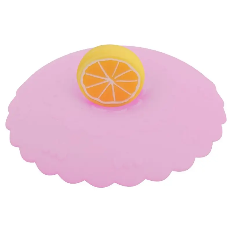Силиконовая крышка присоска для чашек и банок Фруктовый ломтик (ассортимент)
