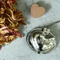 Ситечко для чая Сердце с подставкой