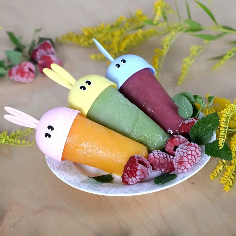 Формы для мороженого Зайки 3 ячейки