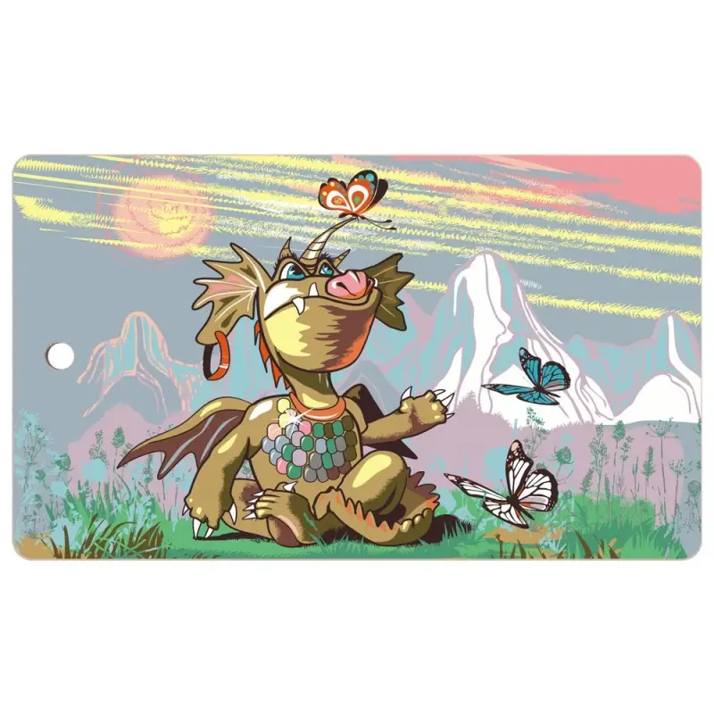 Разделочная доска Дракон весельчак 29х17 см (ассортимент)