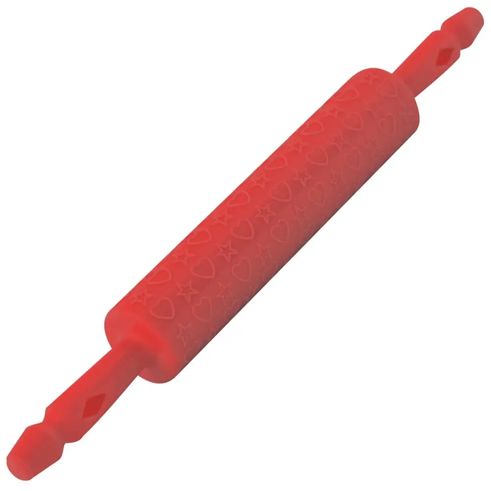 Скалка фигурная Звездочки сердечки длина 41 см