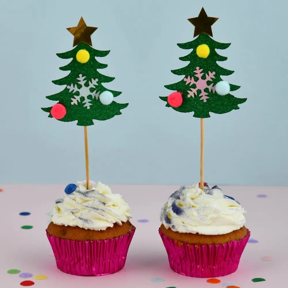 Топпер для украшения Ель набор 2 шт