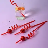 Трубочки для коктейля Шарики 4 шт (ассортимент)