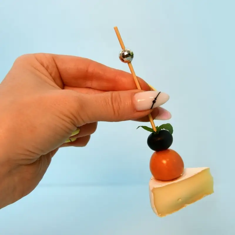 Шпажки для канапе Диско шар серебро 24 шт