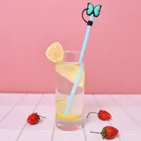 Трубочки для коктейля С колпачком 4 шт