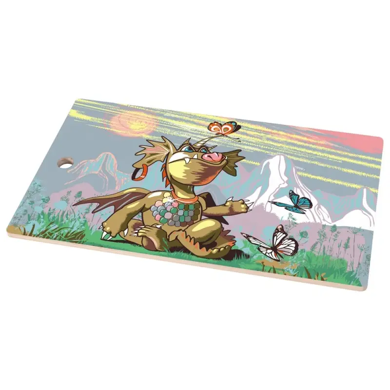 Разделочная доска Дракон весельчак 29х17 см (ассортимент)