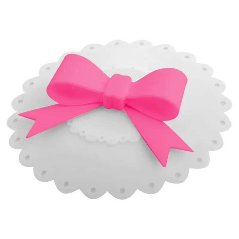 Силиконовая крышка присоска для чашек и банок Бантик (ассортимент)