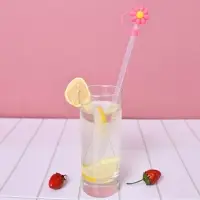 Колпачки для коктейльных трубочек Цветочки 4 шт