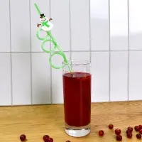 Трубочки для коктейля Зимний лес 4 шт