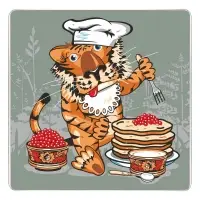 Доска разделочная Тигр Кайфолов 18х18 см (ассортимент)