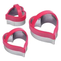 Форма для печенья, набор 3 шт, "Сердечки"