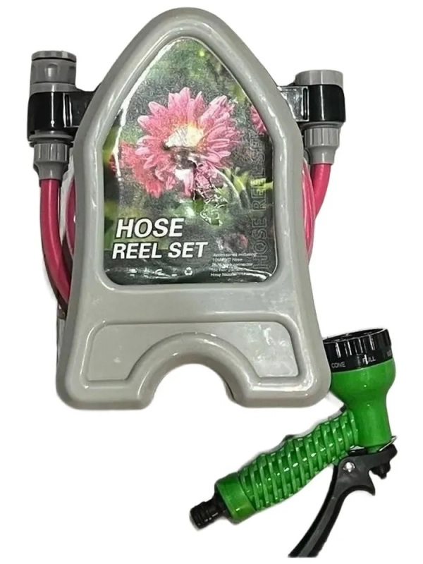 Шланг катушка 10м с пистолетом-распылителем (цвет в ассортимете)
