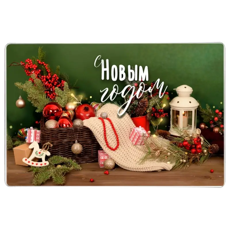 Доска разделочная Подставка под горячее С Новым годом 18х28 см (ассортимент)
