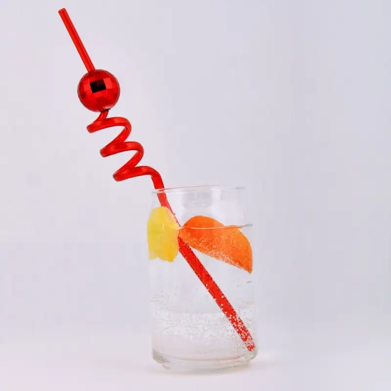 Трубочки для коктейля Шарики 4 шт (ассортимент)