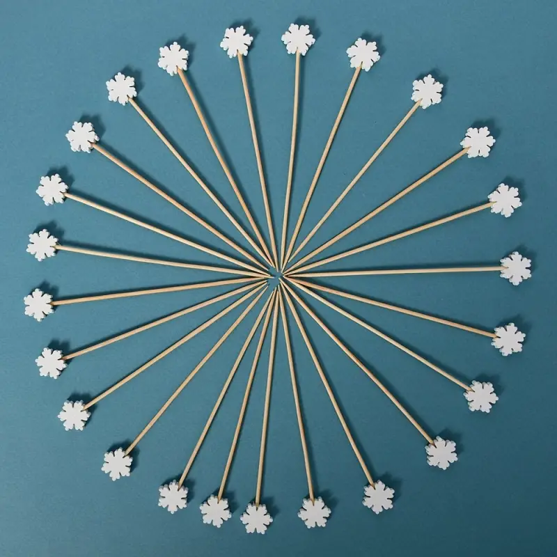 Шпажки для канапе Снежинки 24 шт