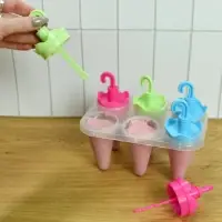 Формы для мороженого Яркие зонтики 6 ячеек