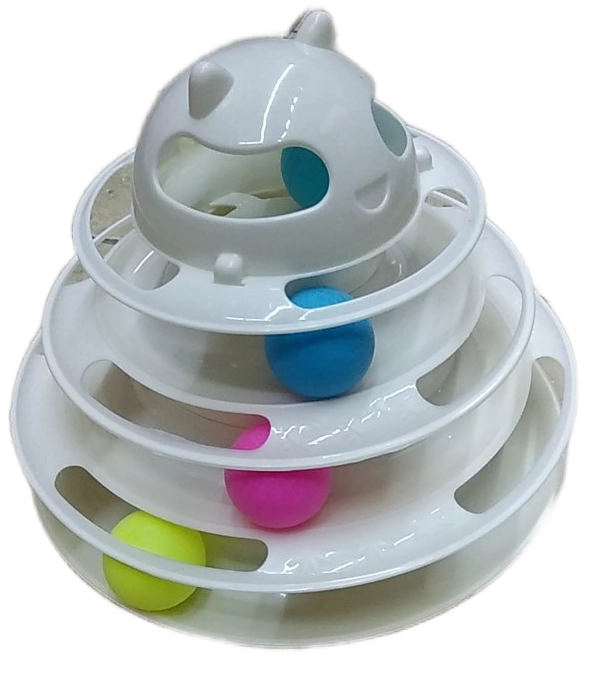 Пирамидка игрушка для кошки интерактивная белая