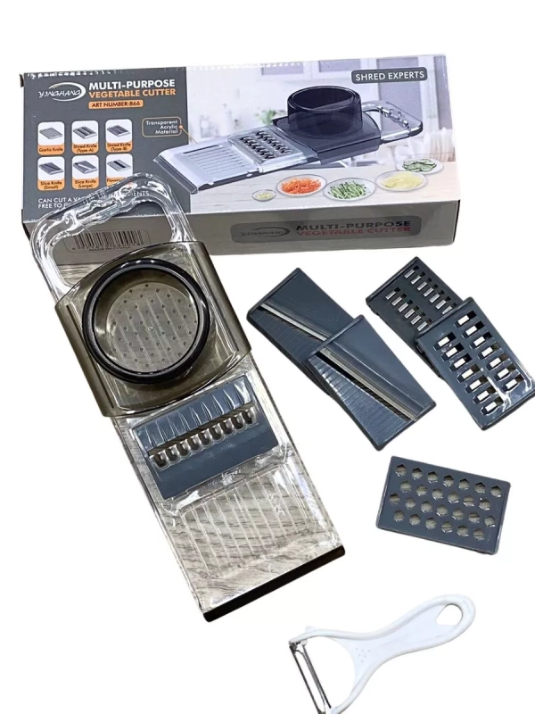 Овощерезка ручная с 6 насадками и ручкой держателем Овощерезка ручная с 6 насадками и ручкой держателем