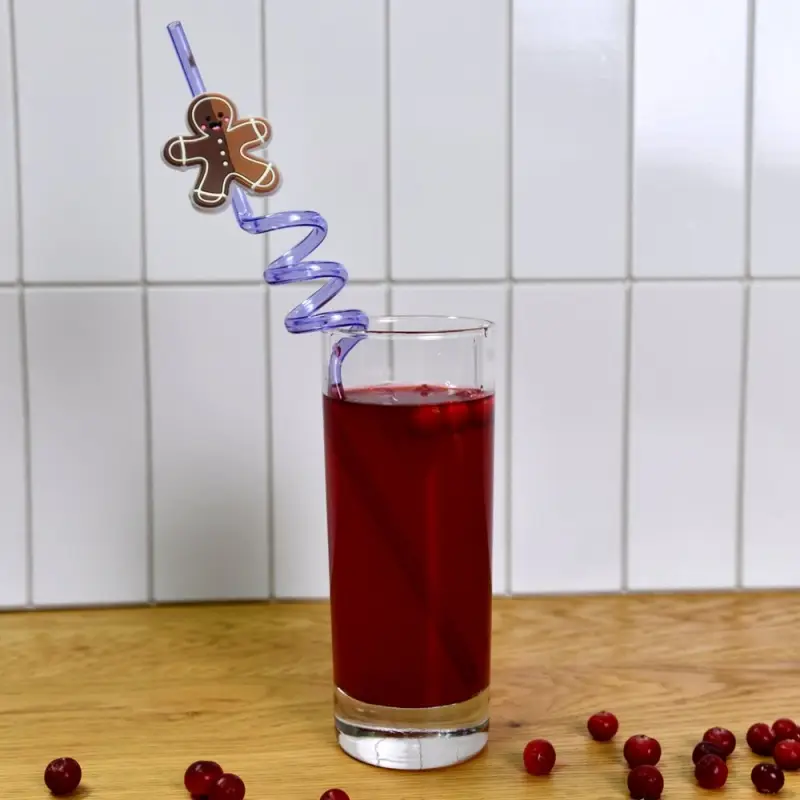 Трубочки для коктейля Новогодние игрушки 4 шт