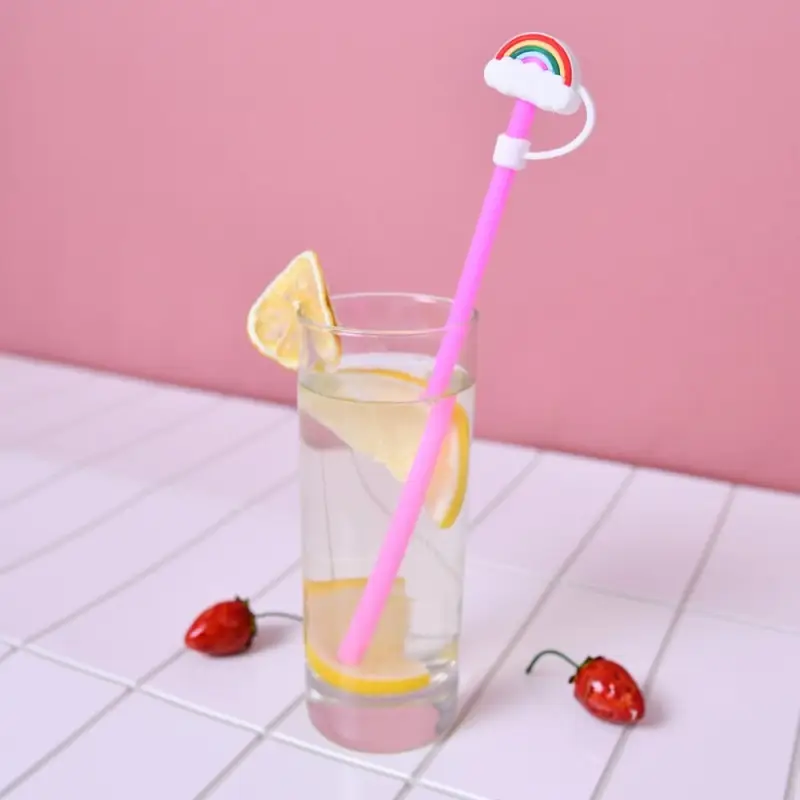 Трубочки для коктейля С колпачком 4 шт