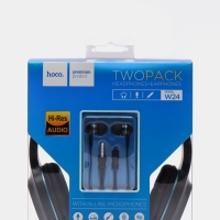 Наушники накладные HOCO W24 черный-голубой