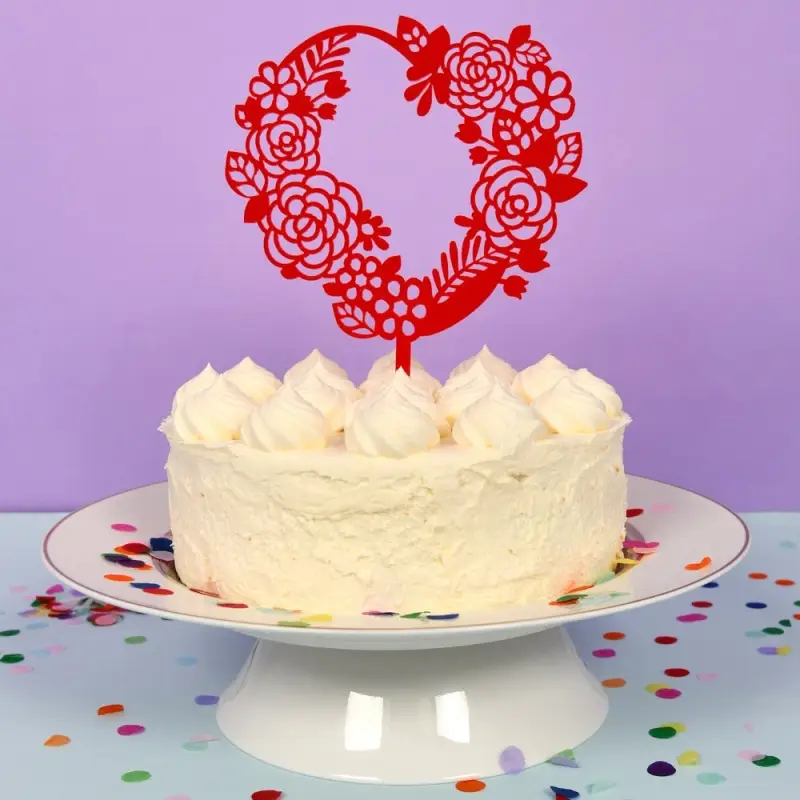 Топпер для украшения Сердце