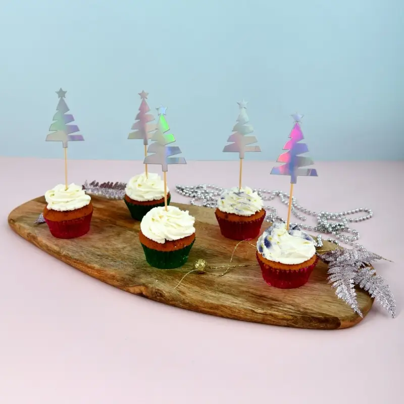 Топпер для украшения Ель колор набор 5 шт