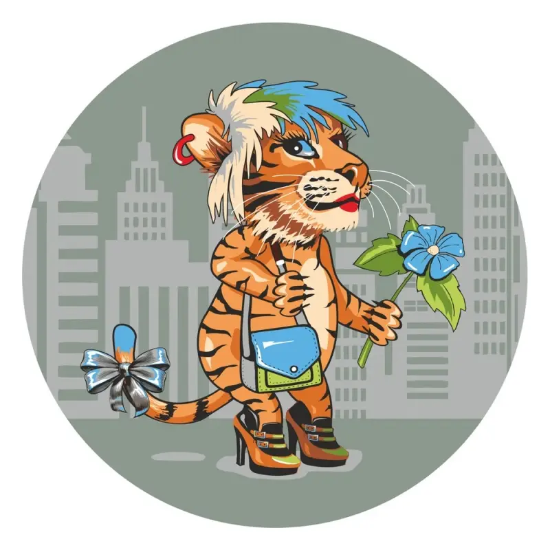 Подставка под горячее Тигр Кайфолов диаметр 20 см (ассортимент)