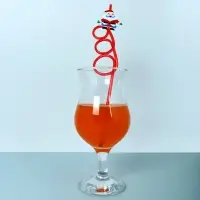 Трубочки для коктейля Зимний лес 4 шт