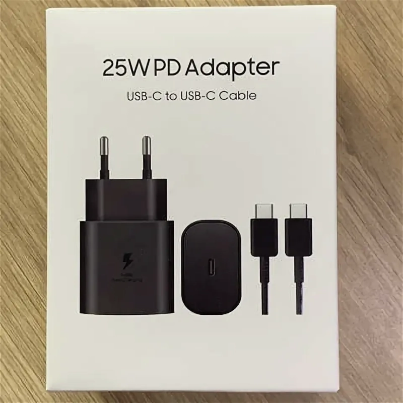 Комплект супер быстрой зарядки для Samsung: адаптер USB-C 25W кабель 5А