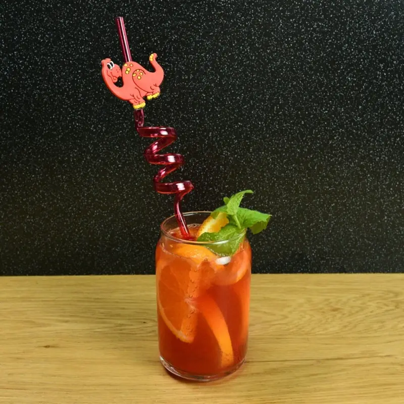 Трубочки для коктейлей Динозаврики набор 6 шт