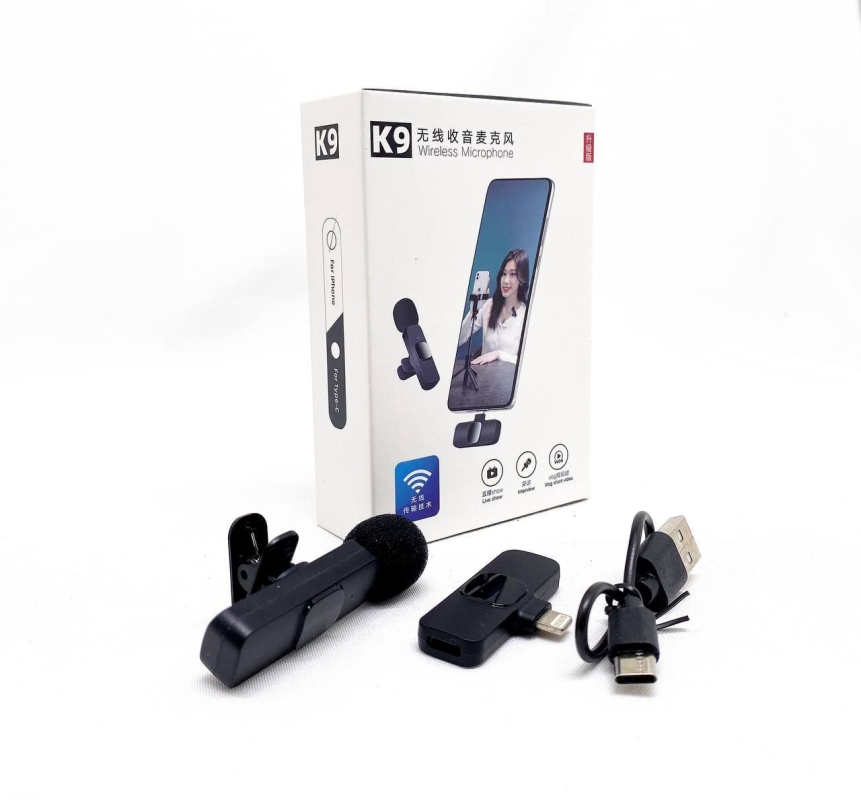 Беспроводной петличный микрофон K9 TypeC Беспроводной петличный микрофон K9 TypeC