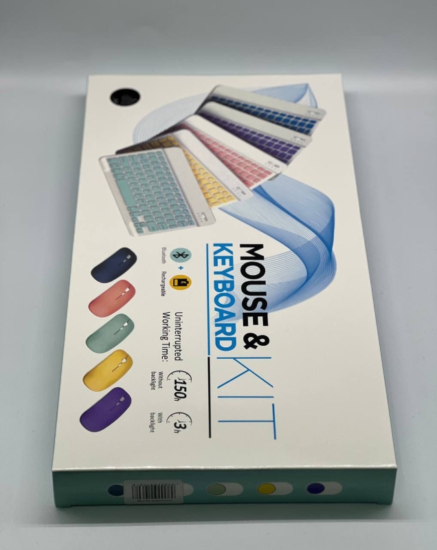 Клавиатура и мышь беспроводные для телефона и компьютера (черный) Клавиатура и мышь беспроводные для телефона и компьютера (черный)