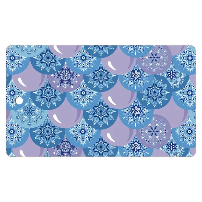 Разделочная доска Шарики Снежинки 29х17см (ассортимент)