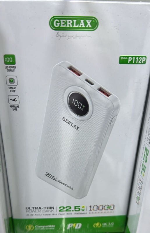 Повербанк Gerlax Р112Р 10000 Mah белый Повербанк Gerlax Р112Р 10000 Mah белый