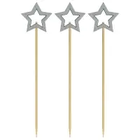 Шпажки для канапе Звездочет серебро набор 24 шт