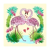 Доска разделочная Подставка под горячее Фламинго 18х18см (ассортимент)