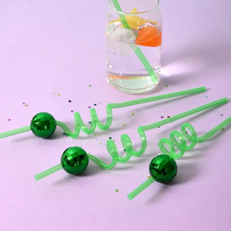 Трубочки для коктейля Шарики 4 шт (ассортимент)