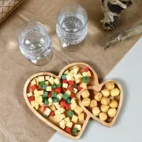 Менажница Два сердца 2 ячейки