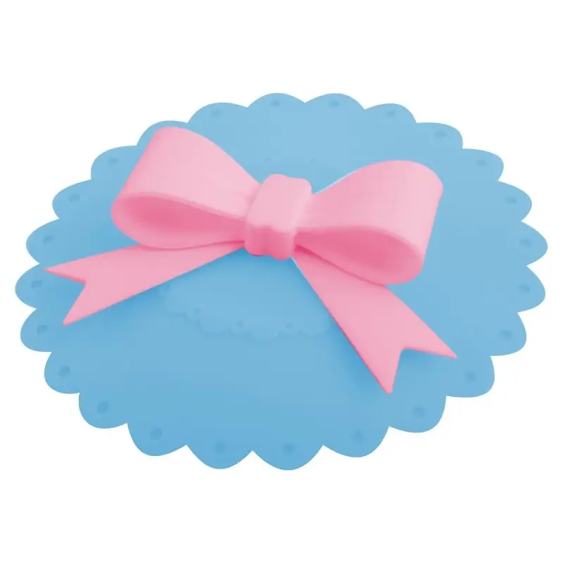 Силиконовая крышка присоска для чашек и банок Бантик (ассортимент)