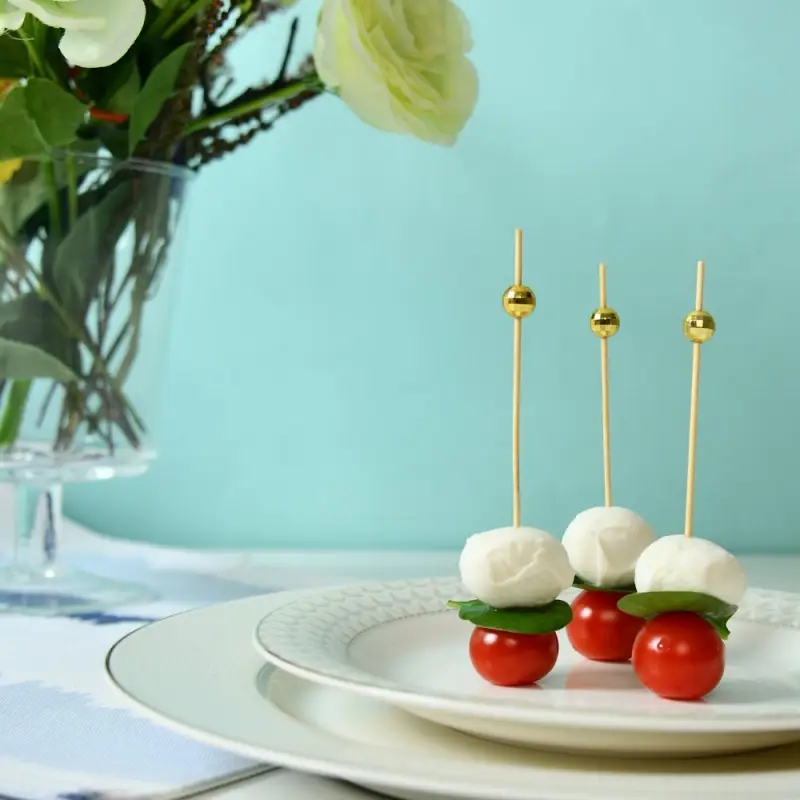 Шпажки для канапе Диско шар золото 24 шт