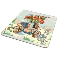 Доска разделочная Дракон весельчак 18х18 см (ассортимент)