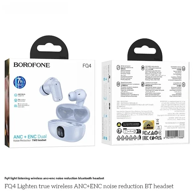 Беспроводные наушники BOROFONE FQ4 голубые Беспроводные наушники BOROFONE FQ4 голубые