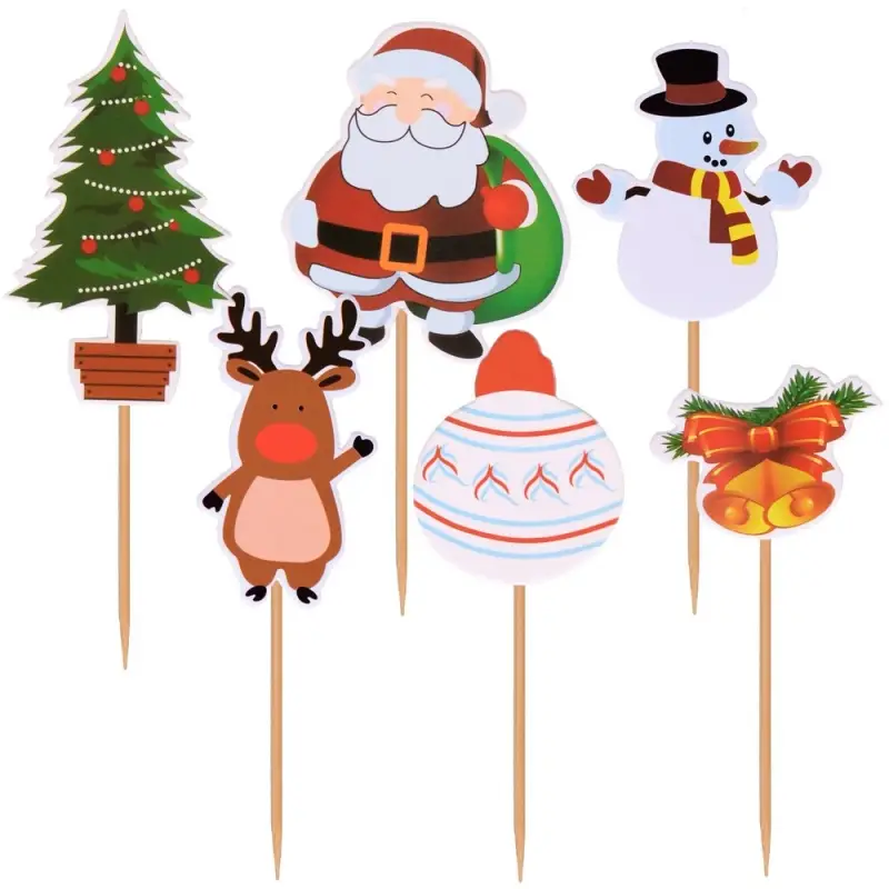 Шпажки для канапе С Новым годом 6 шт