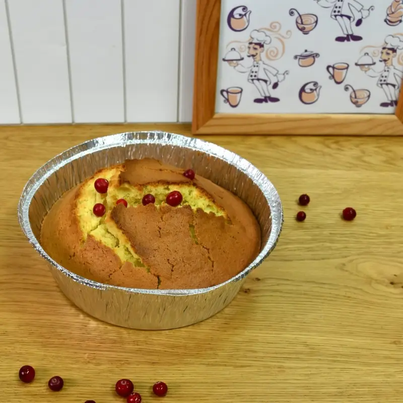 Формы для выпечки одноразовые 3 шт, диаметр 20см, высота 5.5см, 1400мл