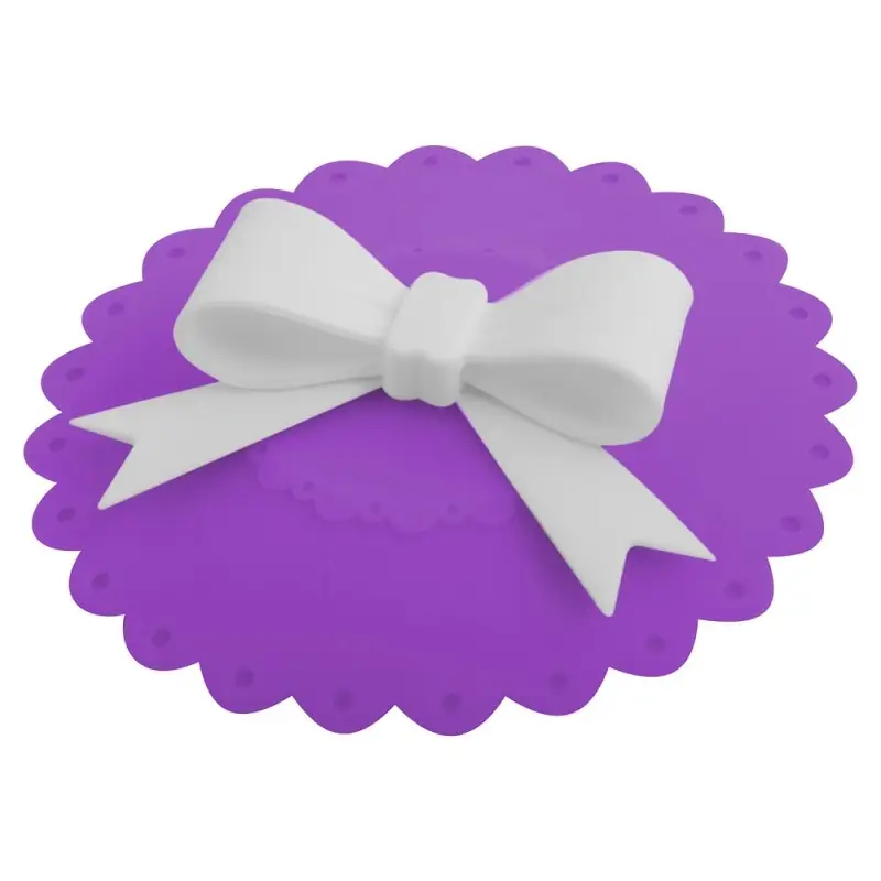 Силиконовая крышка присоска для чашек и банок Бантик (ассортимент)