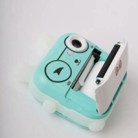 Детская фотокамера с мгновенной печатью Зайка голубой