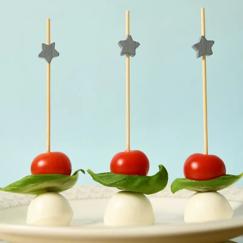 Шпажки для канапе Звезды серебро 24 шт