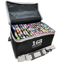 Двусторонние маркеры 168 цветов